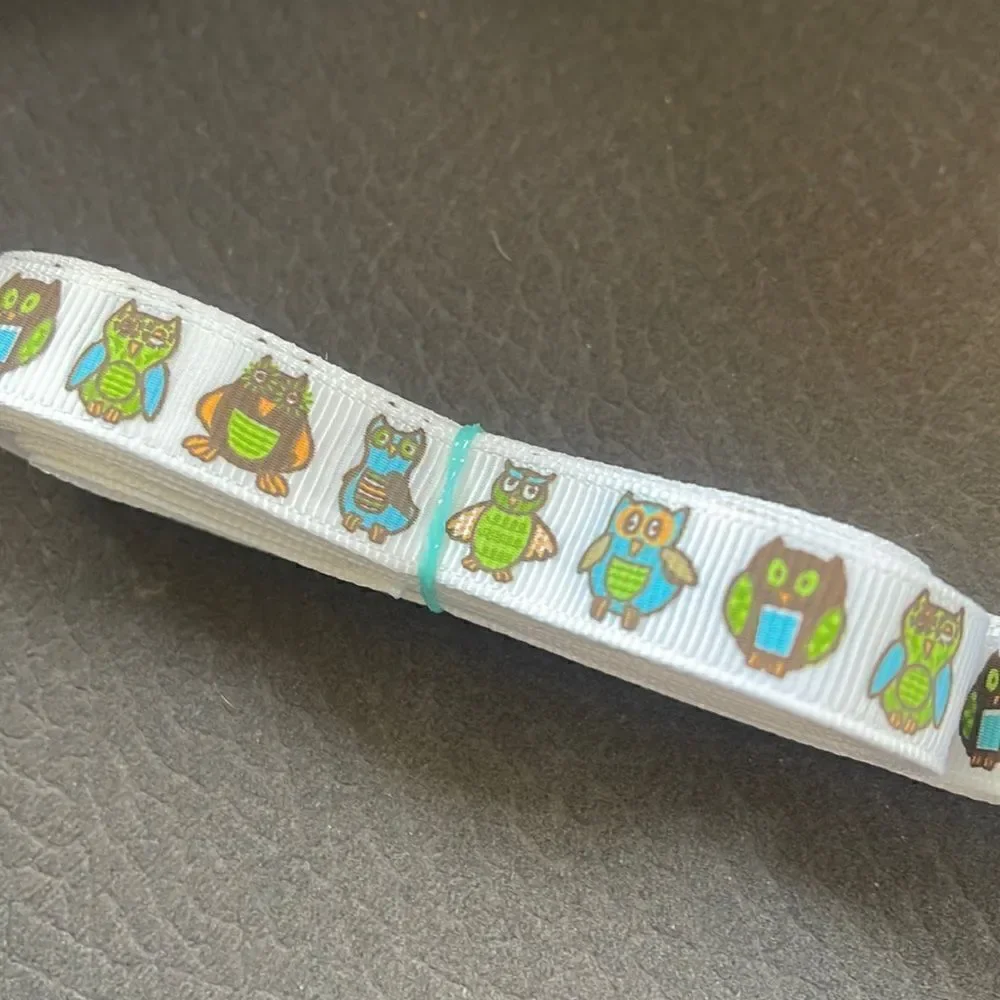 Grosgrain Ribbon .5” 5 yards yds 5/$20 NEW 1/2” bows bow making shipping print